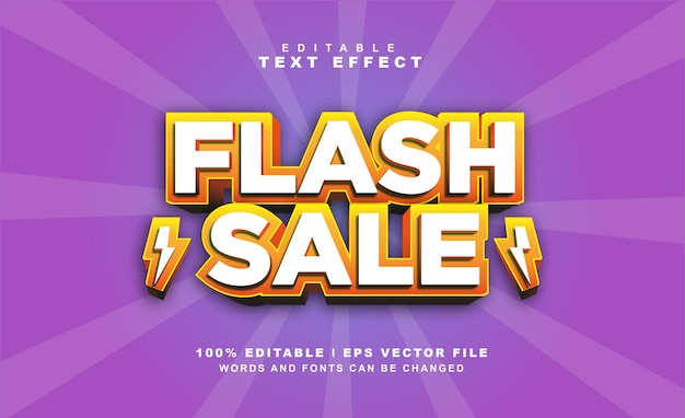 Flash Sale Texteffekt Kostenloser EPS Vektor
