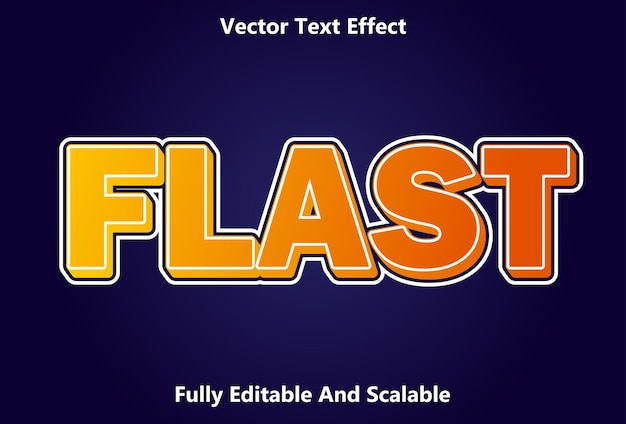 Flash-texteffekt mit oranger und blauer farbe editierbar