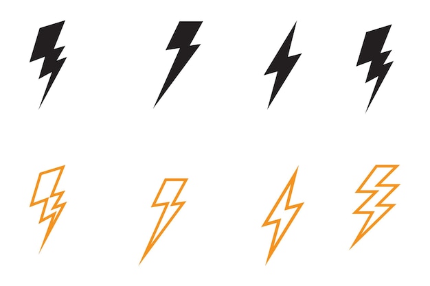 Flash-thunderbolt-logo und symbolvektor