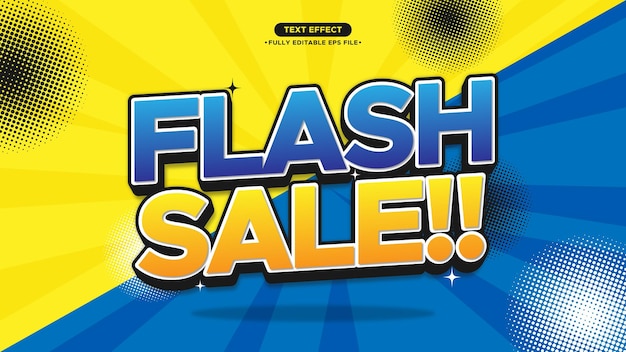 Flash-Vektorbanner mit Zeichentrickfilm-Text