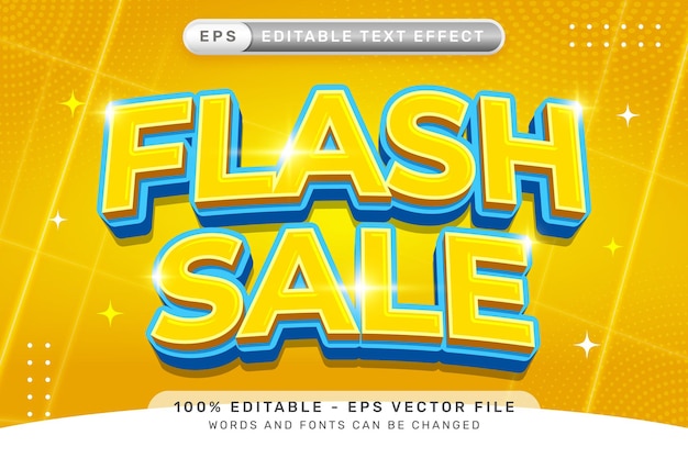 Flash-Verkauf 3D-Text-Effekt und bearbeitbarer Texteffekt