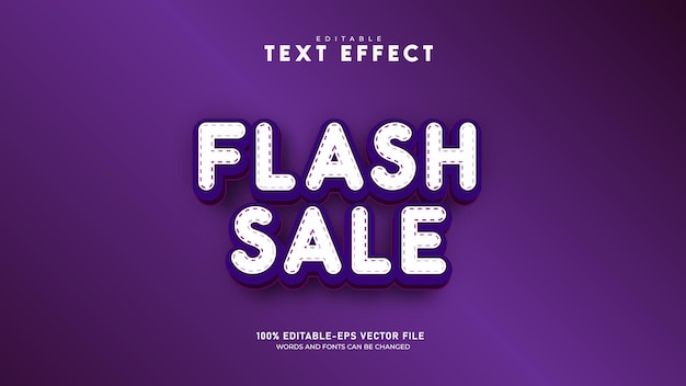 Vektor flash-verkauf moderne weiße neon-vorlage mit minimalem texteffekt