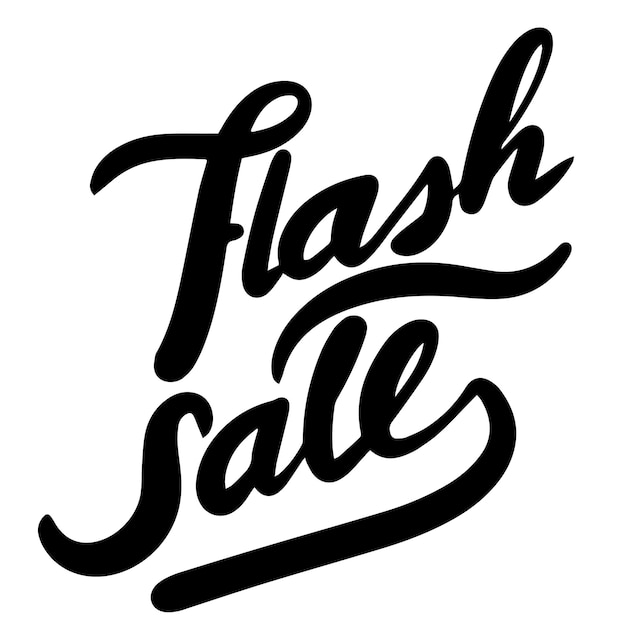 Flash-Verkauf Text-Banner, isoliert auf durchsichtigem Hintergrund, handgezeichnete Vektorkunst
