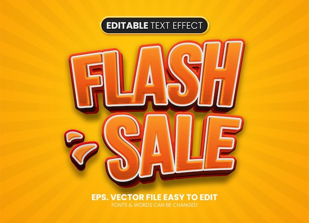 Flash-Verkaufspromotion mit 3D-bearbeitbarem Texteffekt