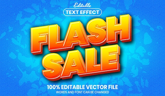 Flash-Verkaufstext, bearbeitbarer Texteffekt im Schriftstil