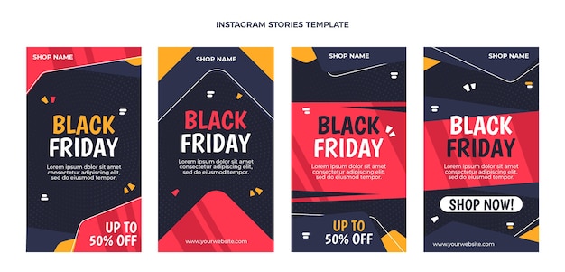 Flat Black Friday Instagram Story Collection