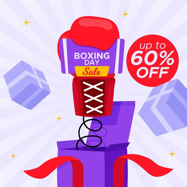 Flat design boxing day sale