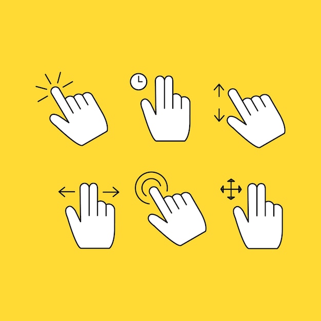 Flat-Design-Mauszeiger-Set