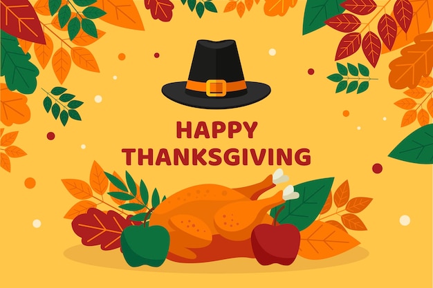 Flat design thanksgiving hintergrund