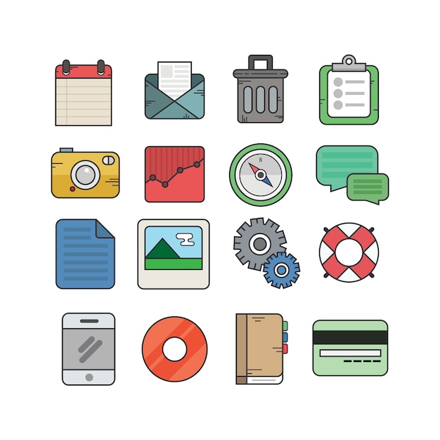 Flat icons für ui design