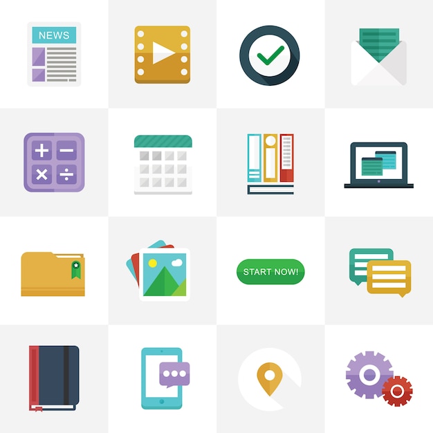 Flat icons für ui design