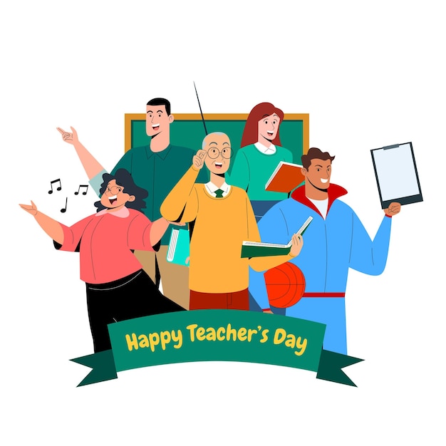 Flat_illustration_vector_teacher_s_day