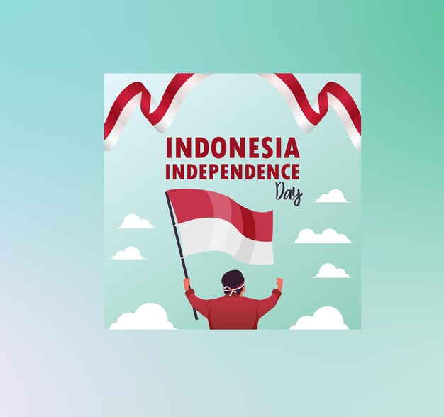 Flat Pahlawan Heroes schnappen sich Flat Independence Day Indonesisch