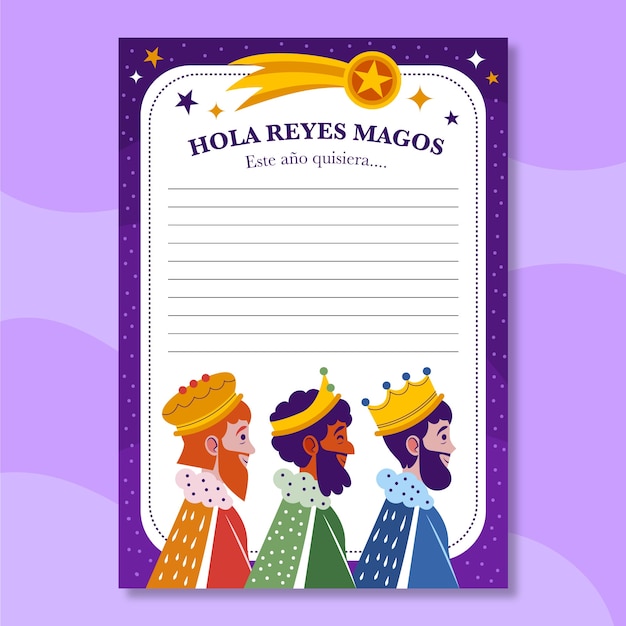 Flat reyes magos wunschliste briefvorlage