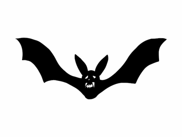 Vektor fledermaus-silhouette-halloween-illustration