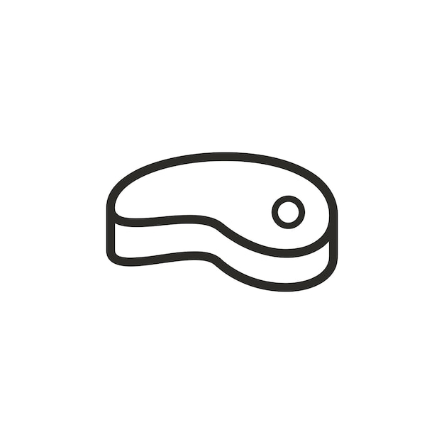 Fleisch-Icon-Vektor-Design-Vorlagen, isoliert auf weißem Hintergrund