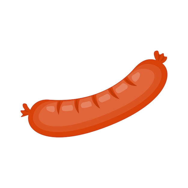 Fleisch, Nahrungsmittel, Schweinefleisch, Würstchen, Zeichentrickfilme, isolierte Illustration