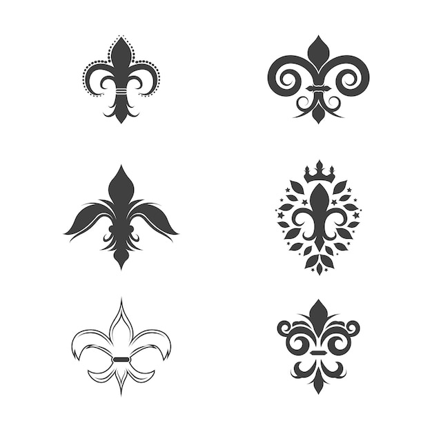 Fleur de lis vektor icon designvorlage