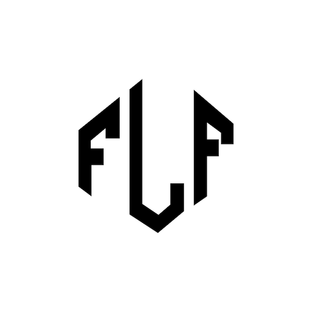 Vektor flf buchstaben-logo-design mit polygon-form flf polygon- und würfelform-logos-design flf sechseck-vektor-logotypen-vorlage weiße und schwarze farben flf monogramm-geschäfts- und immobilien-logo