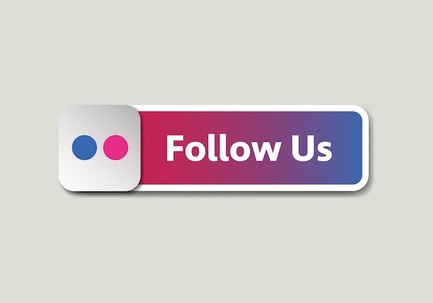 Flickr-Logo Flickr-Symbol Folgen Sie uns Sprechblase Nachrichtenblasen Designkonzept für soziale Medien