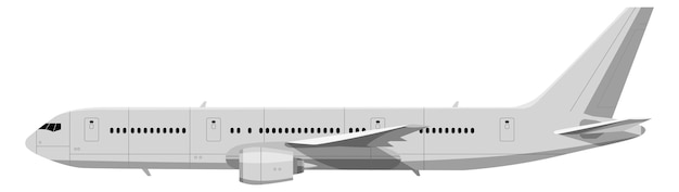 Fliegende Flugzeug-Seitenansicht Reise-Aviation-Symbol