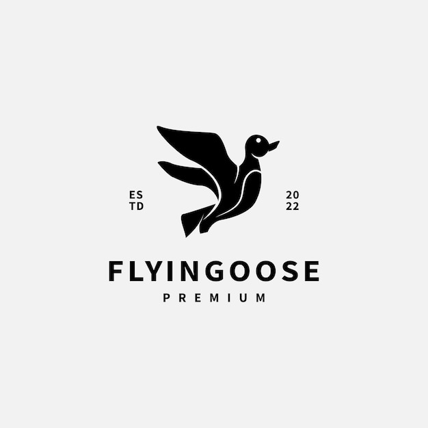 Fliegende gans vintage-logo-design 2