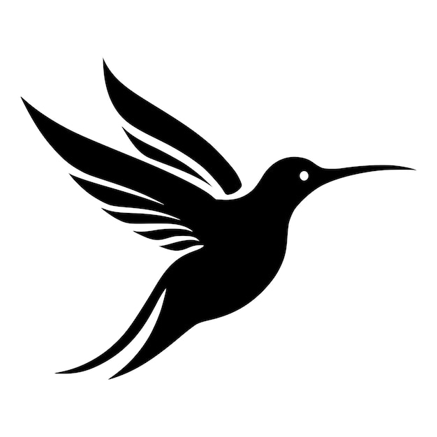 fliegende Kolibri-Tierillustration für Logo oder Maskottchen