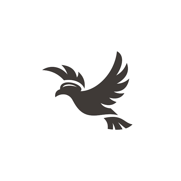 Fliegende vogel taube taube flügel verbreiten symbol logo design