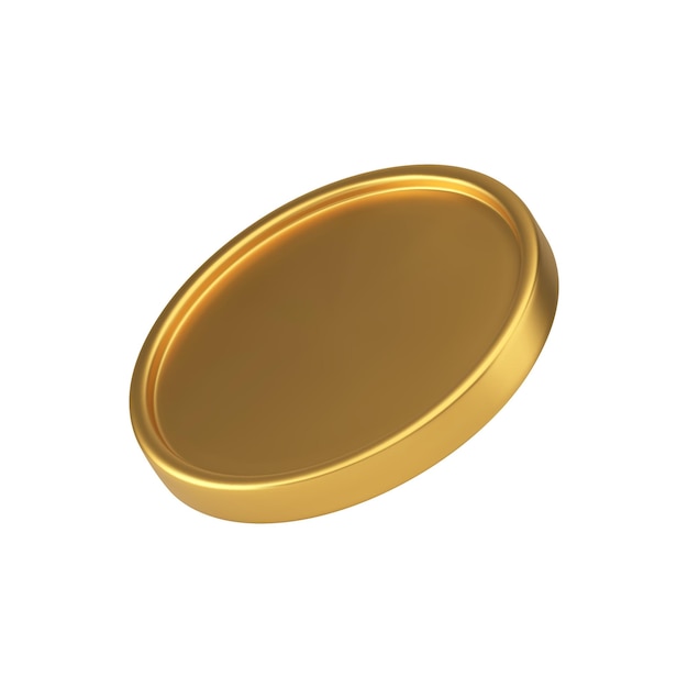 Fliegende Währung goldene Münze Bargeld Gehalt Investition Jackpot Medaille Premium-Abzeichen 3D-Symbol Vektor