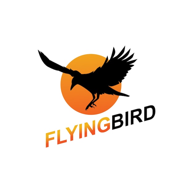 Fliegender vogel logo vorlagendesign