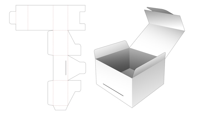 Flip Box Verpackung gestanzte Vorlage