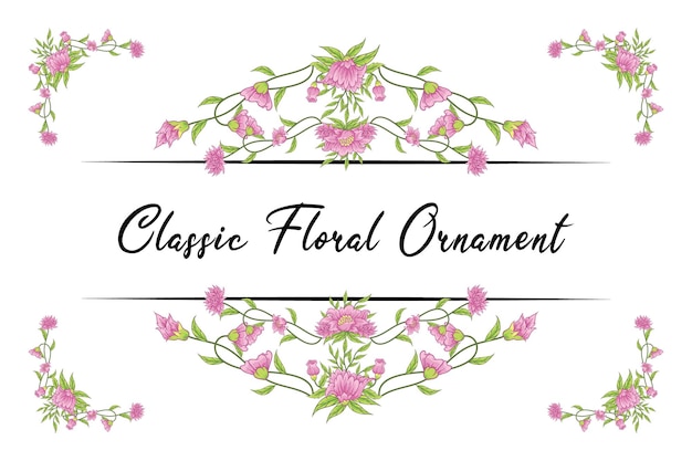 Floral Classic Vector Ornaments Vintage Wedding Frames Trennelemente für Classic Vintage Wedding Invitation Hand Drawn Doodle