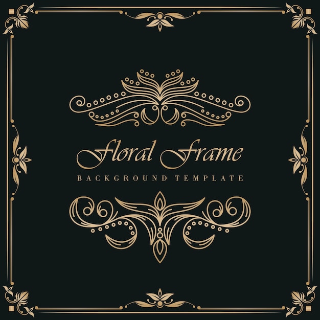 floral Frame Hintergrundvorlage