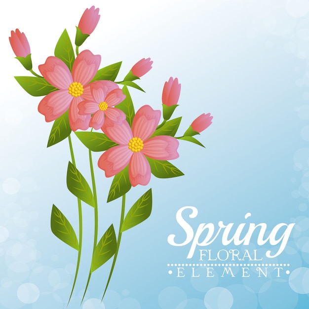 Floral frühling grafikdesign