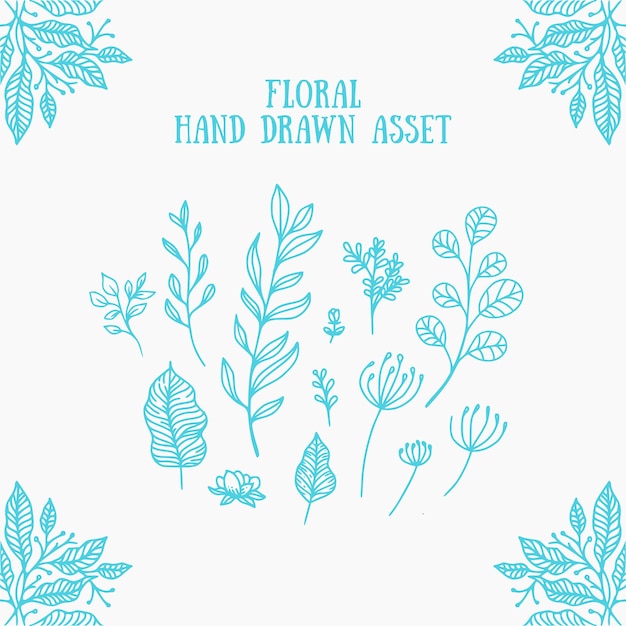 Floral Handdrawn Asset