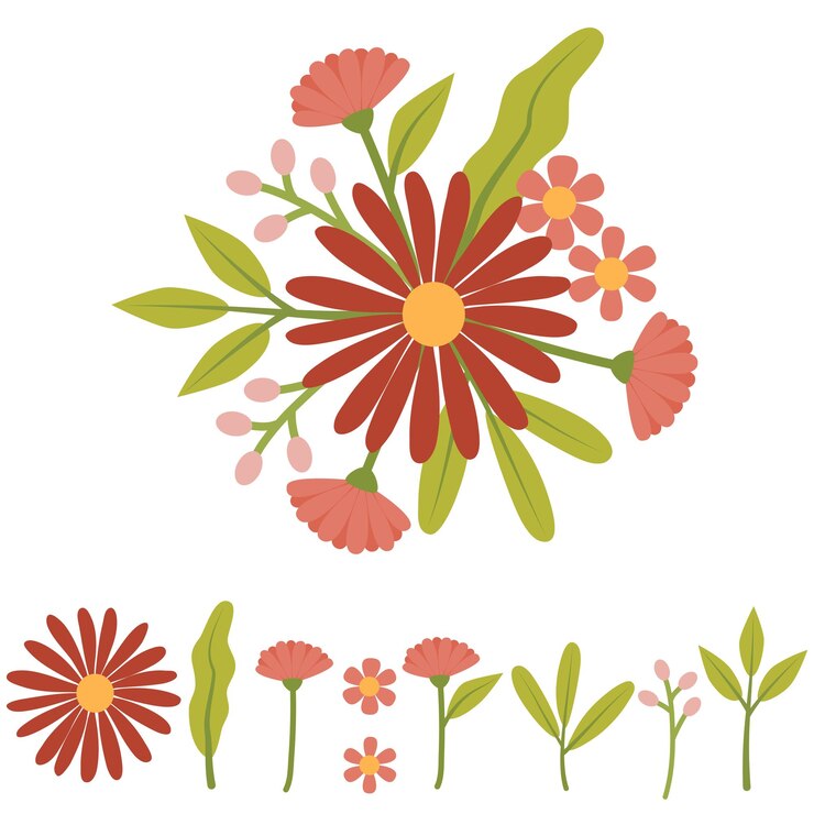 Vektor florale elemente-kollektion