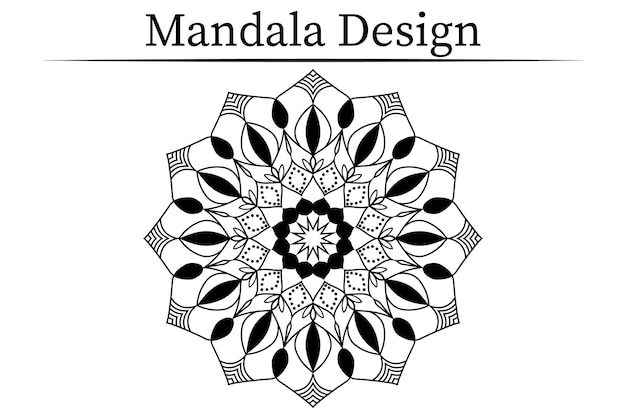 Florale geometrische Luxus Färbung Drawn Mandala Mandala