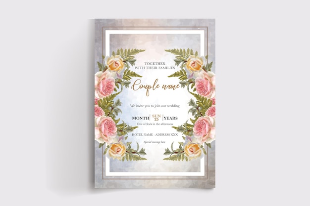 florale vorlagen für hochzeitseinladungen