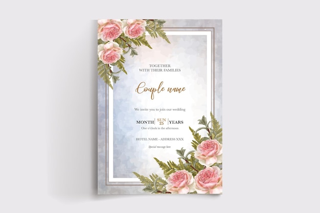 florale vorlagen für hochzeitseinladungen