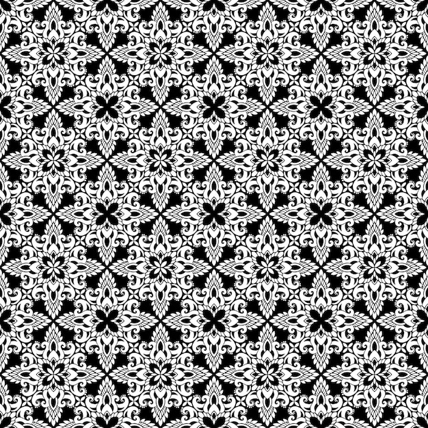 Floraler, nahtloser Musterhintergrund. Geometrische Verzierung für Tapeten und Hintergründe