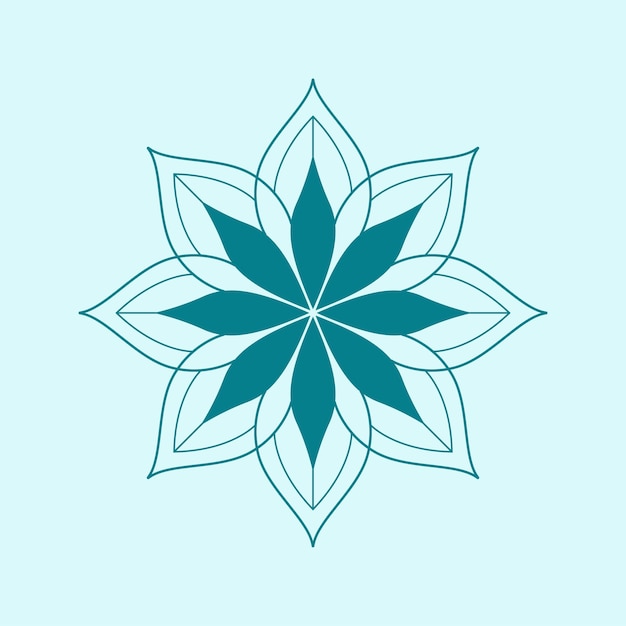 Florales mandala-emblem, vektor-naturschönheit und komplizierte symmetrie in faszinierendem design