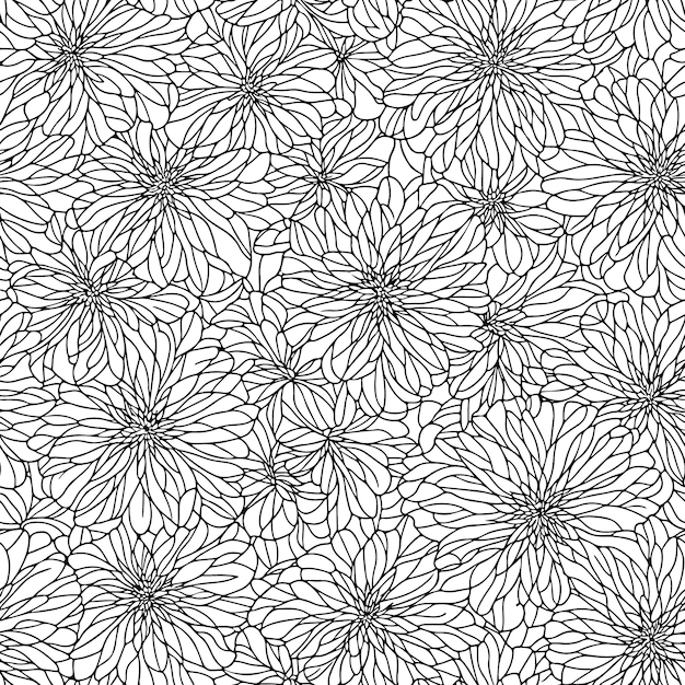 Florales nahtloses Muster Diagonale Blumenlinien Musterhintergrund Linienmuster Vektorillustration
