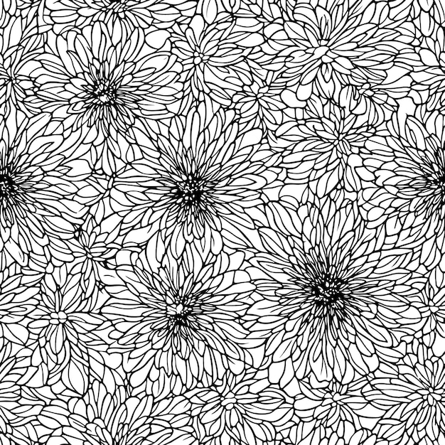 Florales nahtloses Muster Diagonale Blumenlinien Musterhintergrund Linienmuster Vektorillustration