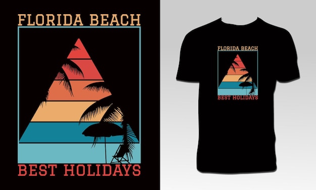 Florida-Strand-T-Shirt Entwurf