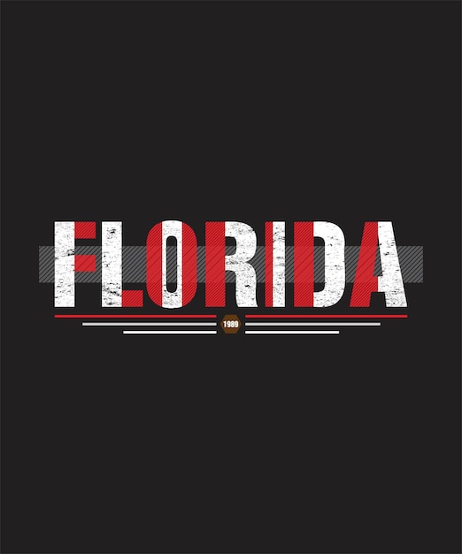 Florida-typografie-t-shirt-designdruck