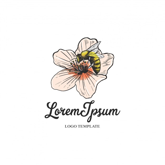 Floristenlogo mit blumen