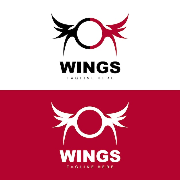 Flügel logo phoenix logo vogel flügel vektor vorlage illustration flügel markendesign