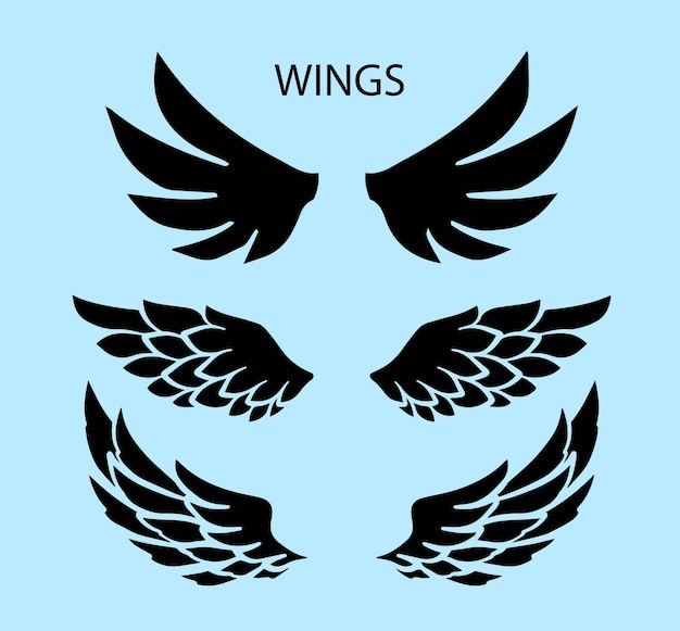 Flügel-silhouetten-kollektion