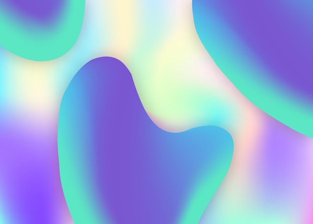 Flüssige Flüssigkeit Lebendiges Verlaufsgitter Gewellte Buchposter-Komposition Holographischer 3D-Hintergrund mit moderner trendiger Mischung Flüssiger flüssiger Hintergrund mit dynamischen Elementen und Formen