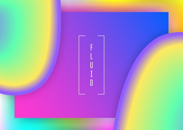 Flüssige Flüssigkeit mit dynamischen Elementen und Formen Zielseite